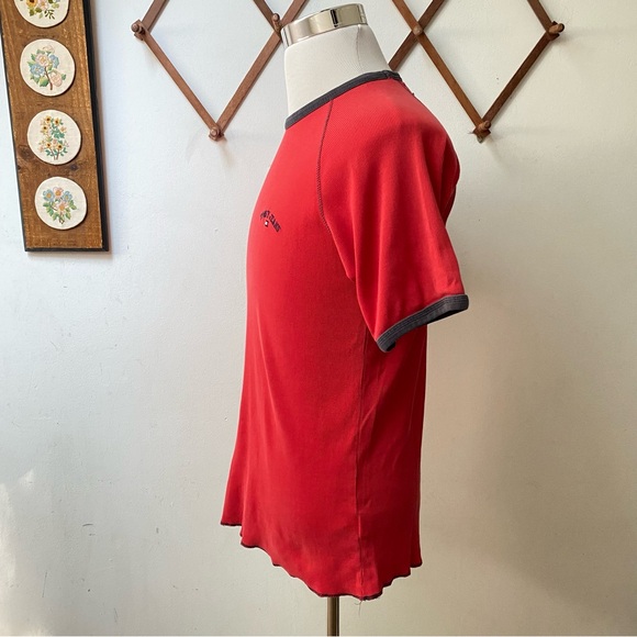 90s Vintage Tommy Hilfiger Ribbed Fitted T-Shirt - Picture 11 of 14